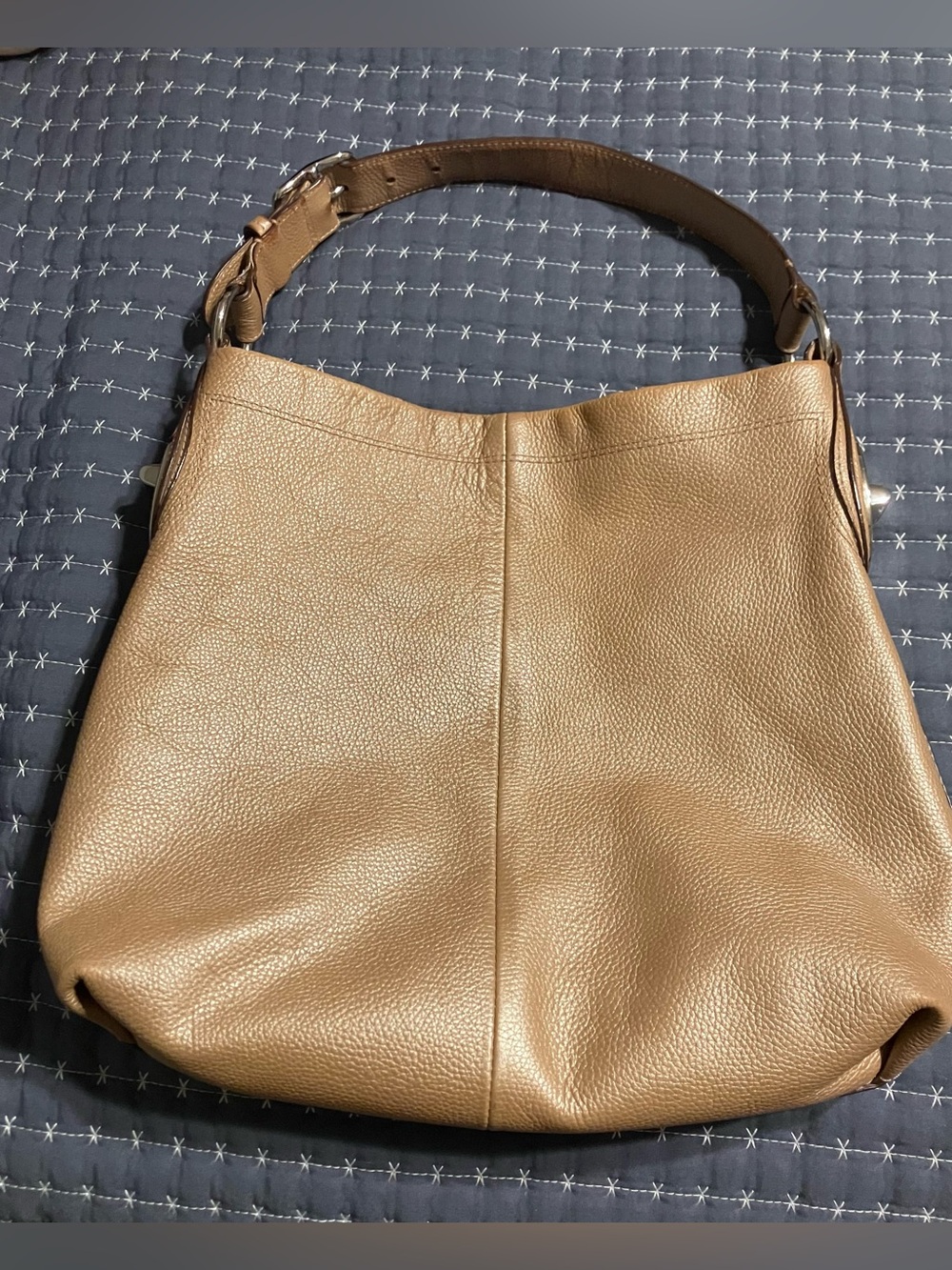 Coach Penelope Champagne Metallic Hobo